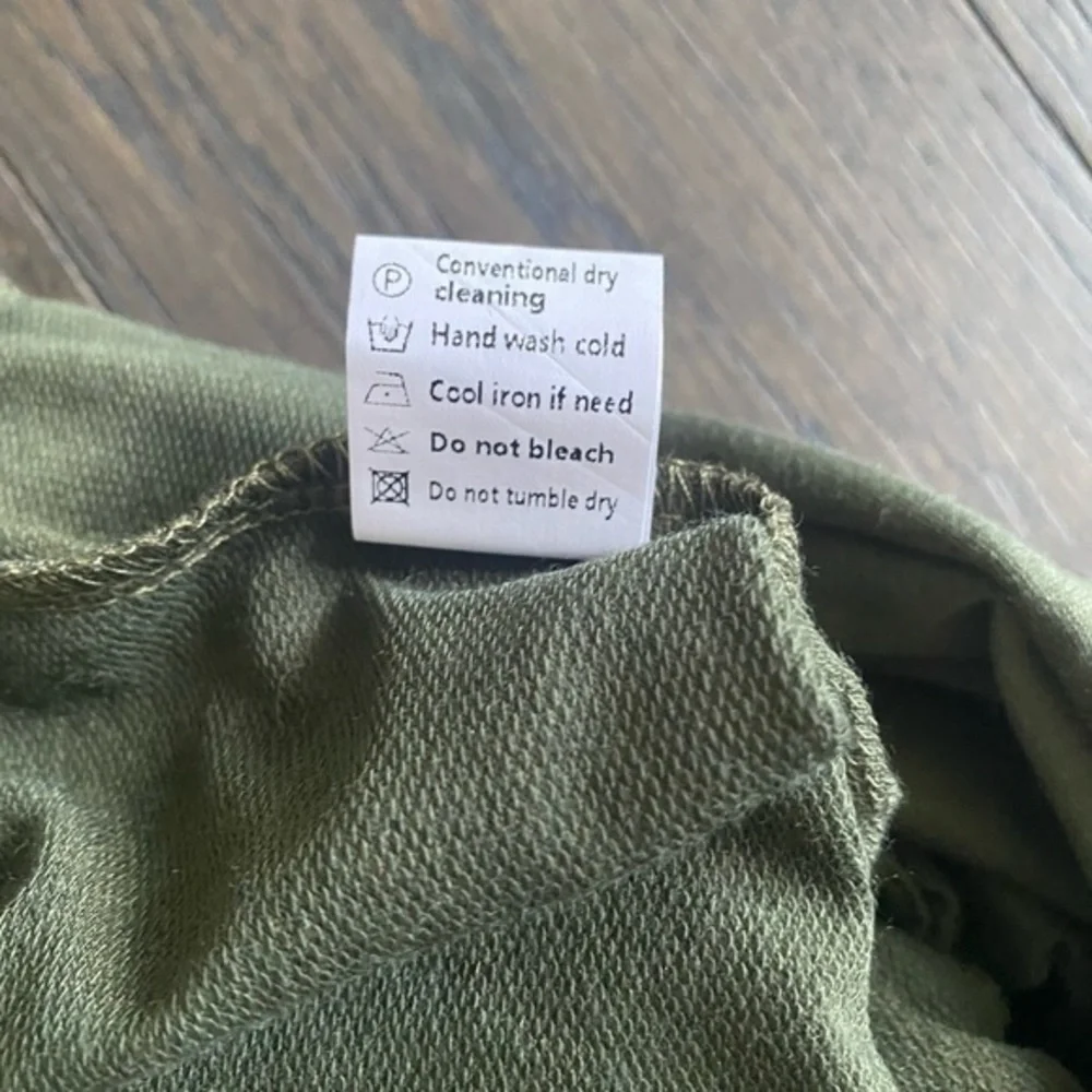 ROSKIKI Drawstring Elastic Waist Sports Lounge Pants with Pockets Green Size L